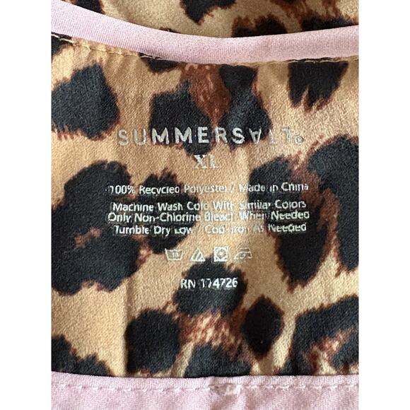 Summersalt Cloud 9 Silky Pajama Set XL Leopard Matching Cozy Glam Sleepwear - Picture 4 of 11